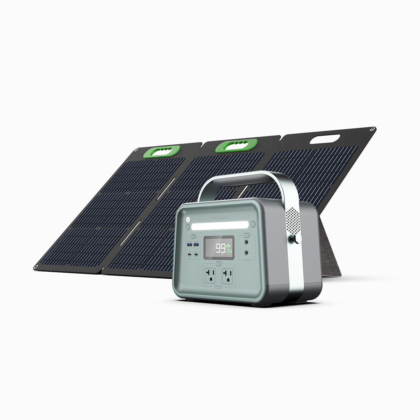 Yoshino Power K3SP11 Solid State Portable Solar Generator - Angled View