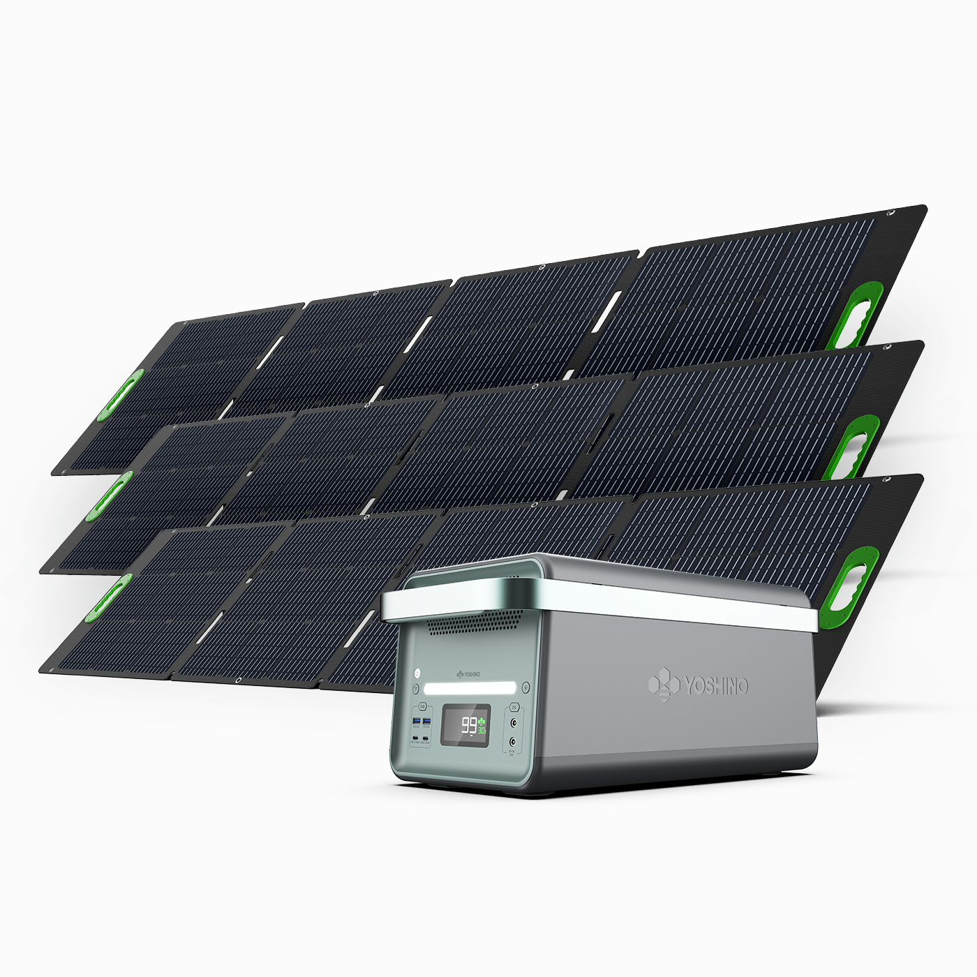 Yoshino Power K40SP23 Solid State Portable Solar Generator - Angled View
